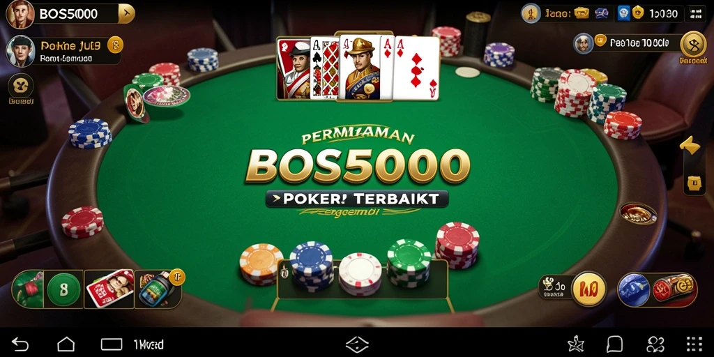 Tampilan menarik dari gameplay Poker yang mendebarkan.