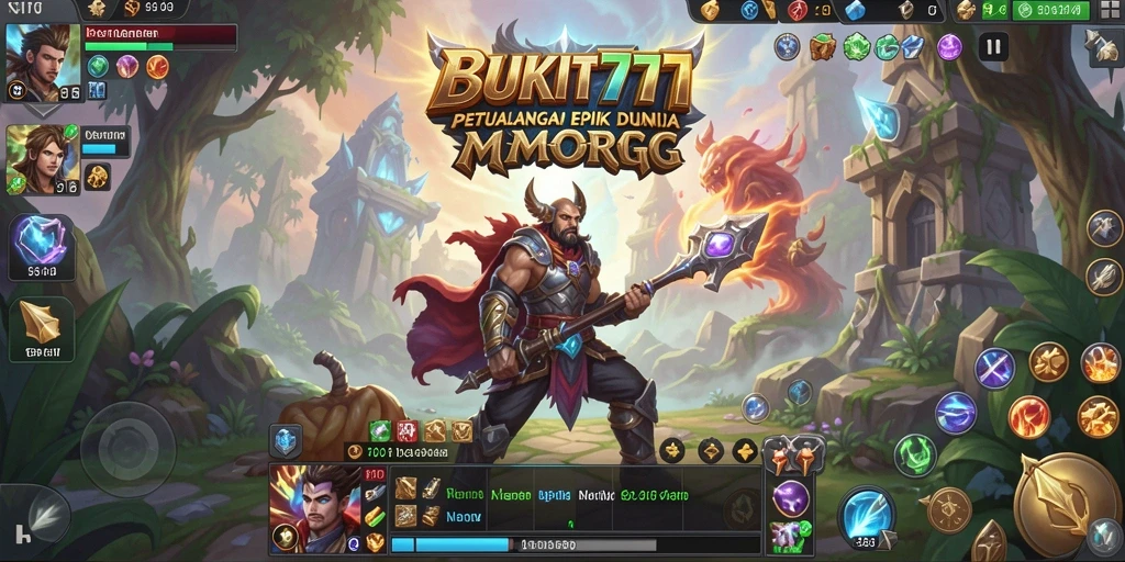 Tampilan gameplay seru dari BUKIT777 yang menampilkan pertarungan epik.