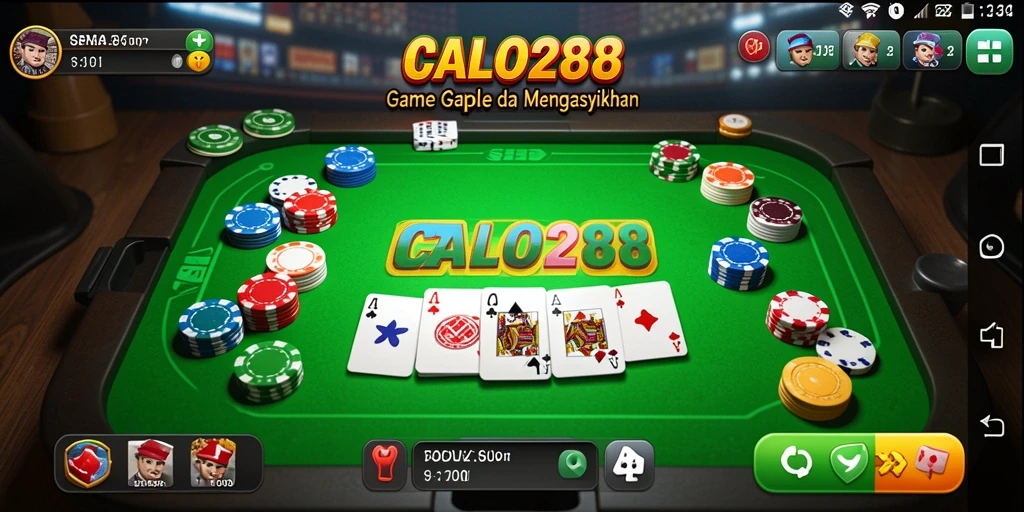 Tampilan gameplay Gaple yang menarik dan interaktif