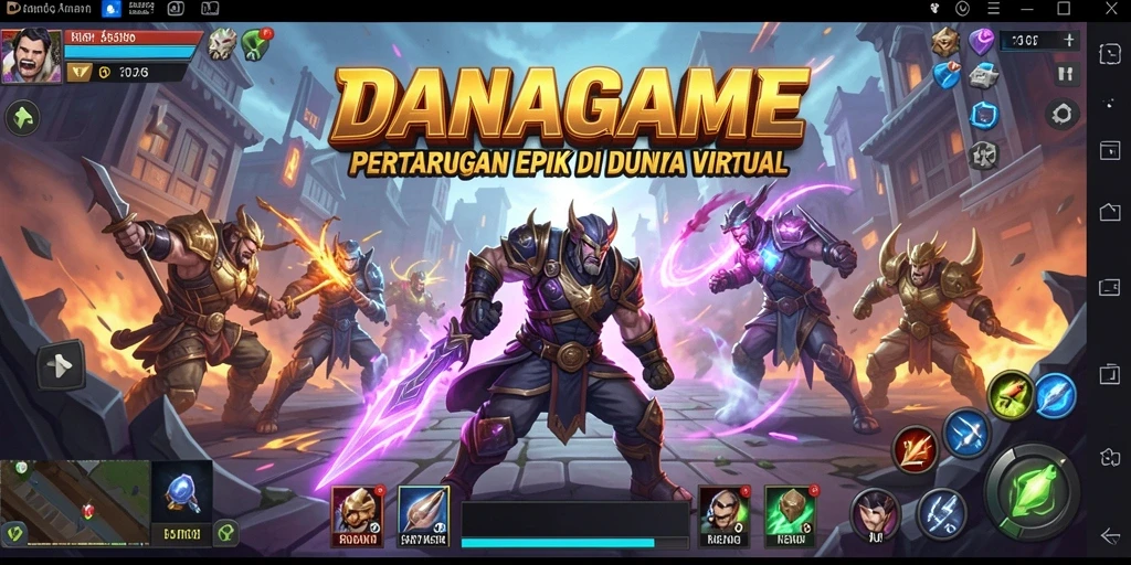 Tampilan pertarungan mendebarkan di DANAGAME.