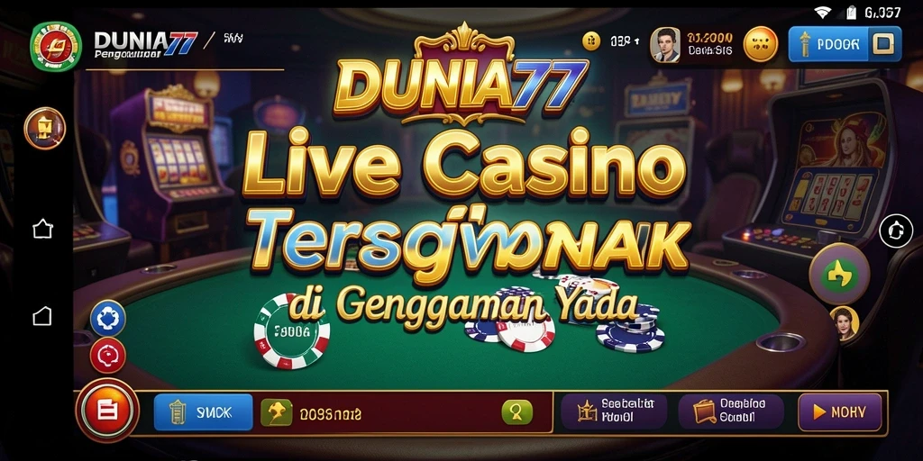 Tampilan gameplay menarik di DUNIA77 dengan dealer langsung.