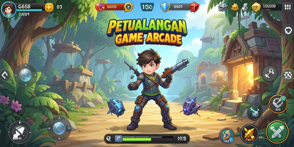Screenshot gameplay G668 yang menunjukkan aksi seru dalam game Arcade.