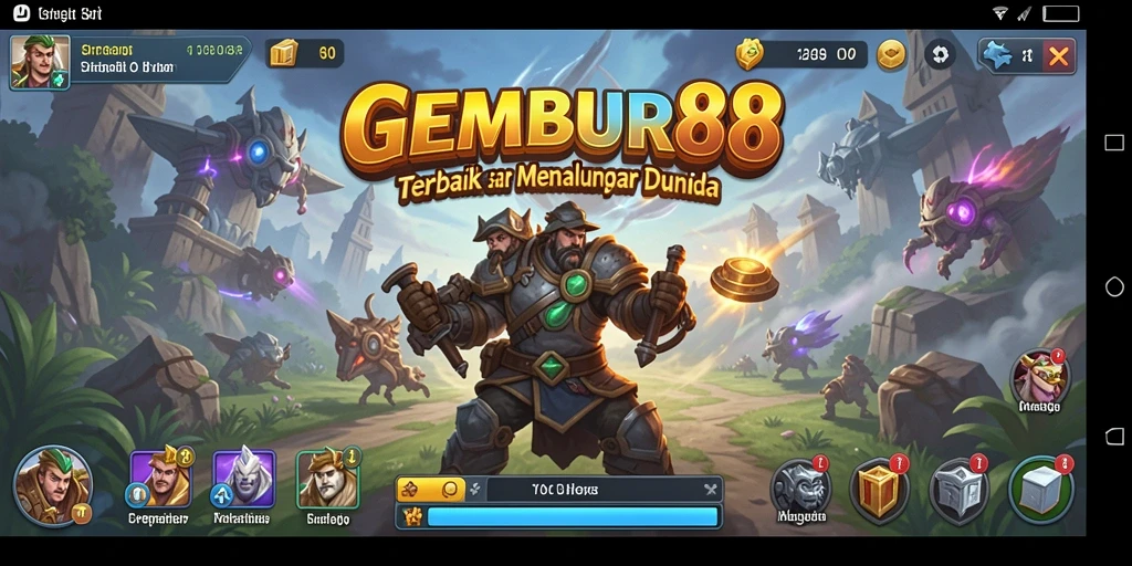 Screenshot gameplay <strong>GEMBUR88</strong> menampilkan strategi pertempuran yang intens dan mendebarkan.