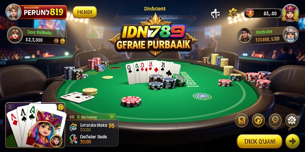 Tampilan gameplay IDN789 yang mendebarkan di dunia poker.