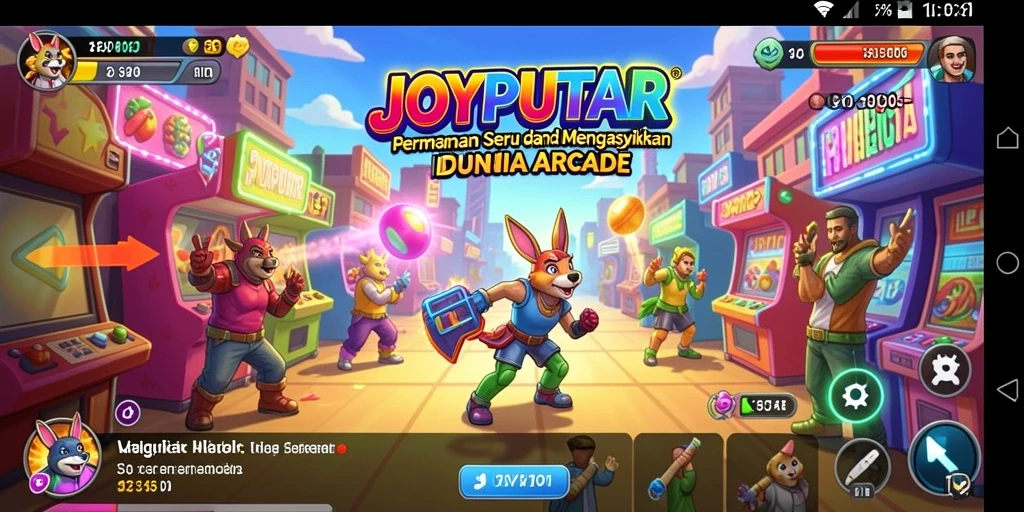Tampilan mendebarkan gameplay <strong>JOYPUTAR</strong> dengan aksi arcade yang seru.