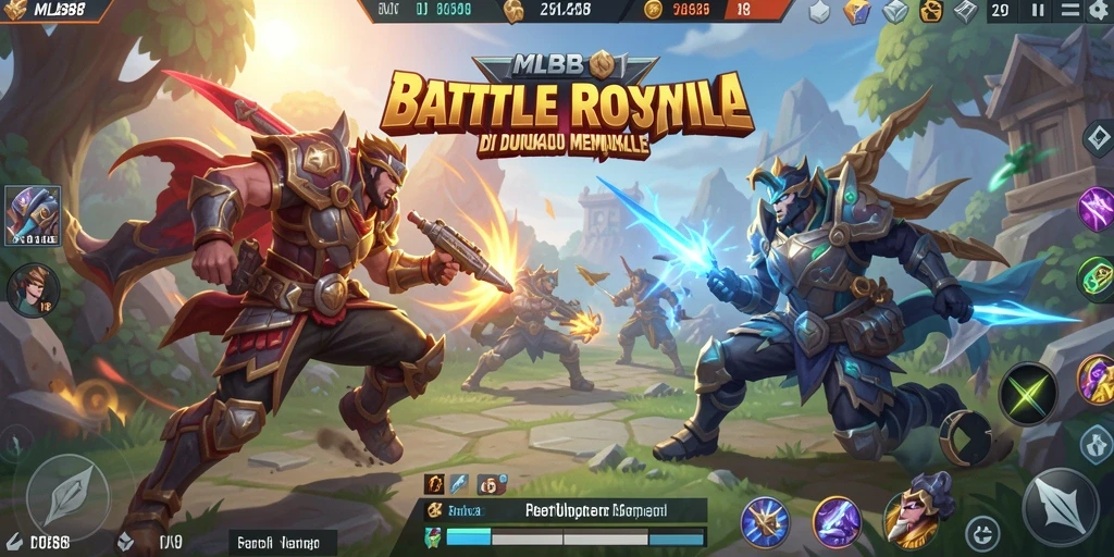 Screenshot gameplay MLBB8 yang mendebarkan dalam aksi Battle Royale.