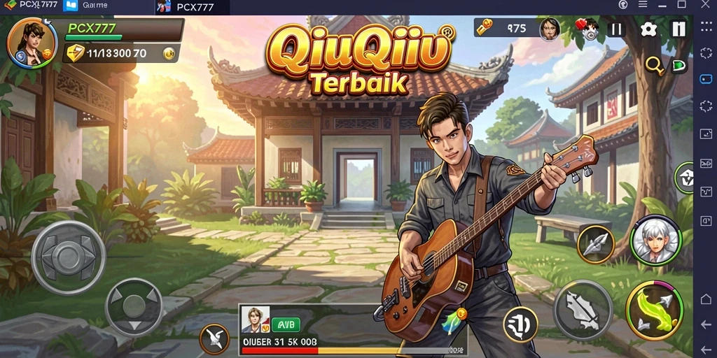 Gameplay QiuQiu menantang di PCX777 dengan banyak pemain.