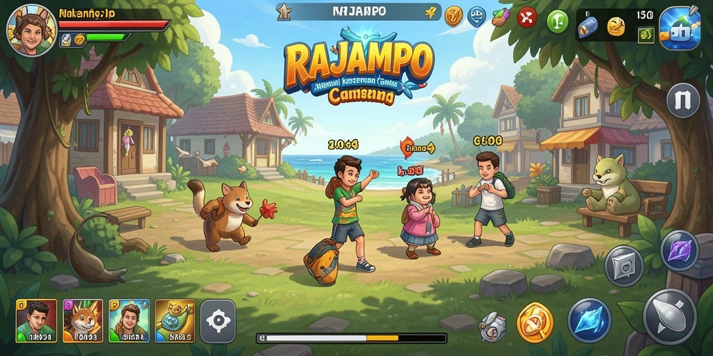 Tangkapan layar RAJAMPO menunjukkan pemain menikmati gameplay Casual yang seru.