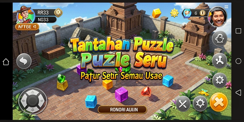 Tampilan gameplay RR33 yang menantang dan menghibur di dalam genre Puzzle.
