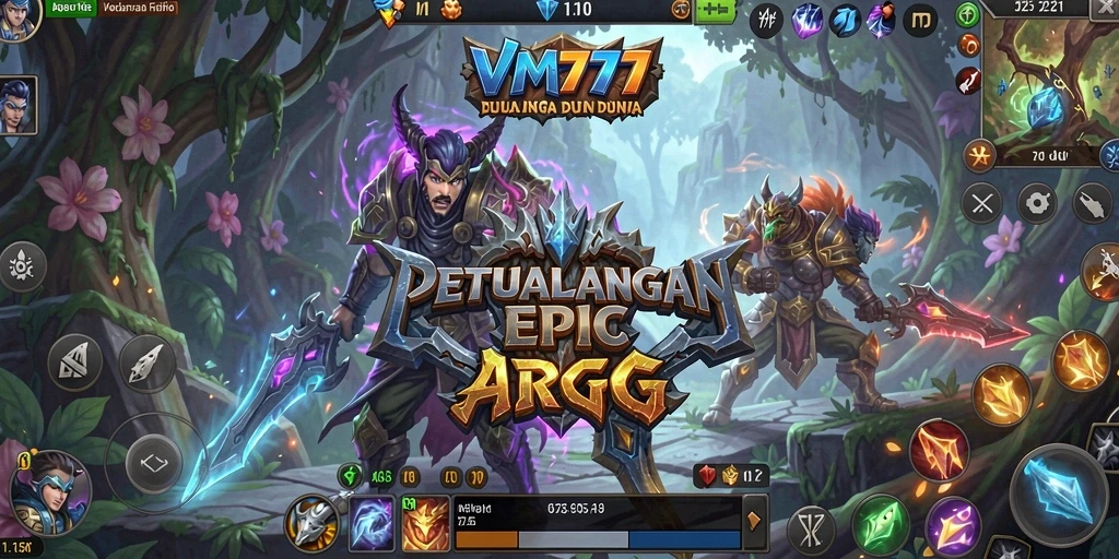 Tampilan mendebarkan dari gameplay ARPG VM777 yang penuh aksi.