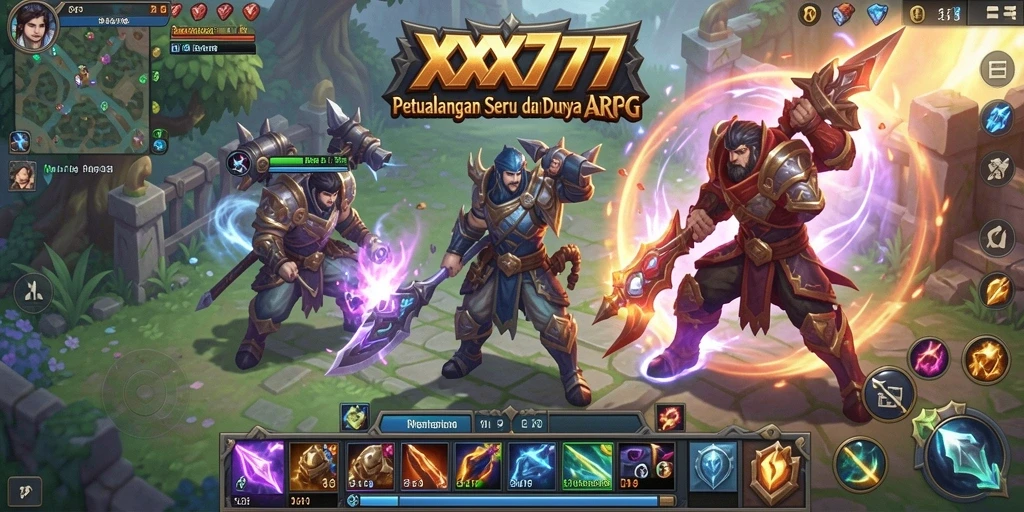 Screenshot showcasing intense ARPG gameplay in XXX777.